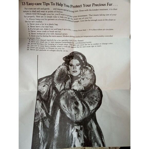 1989 VTG Palais Royal Mink Mahogandy %100 Acetate Fur Size 12 Brown Finland RARE - Picture 8 of 8